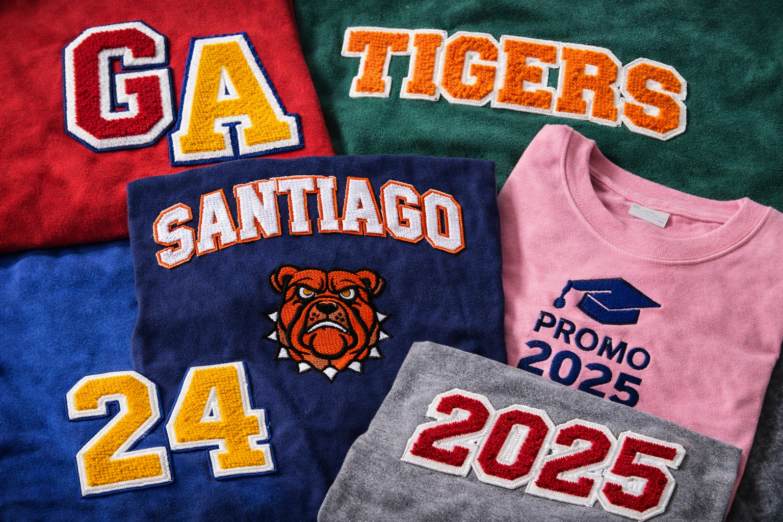 Bordado chenille para personalización textil